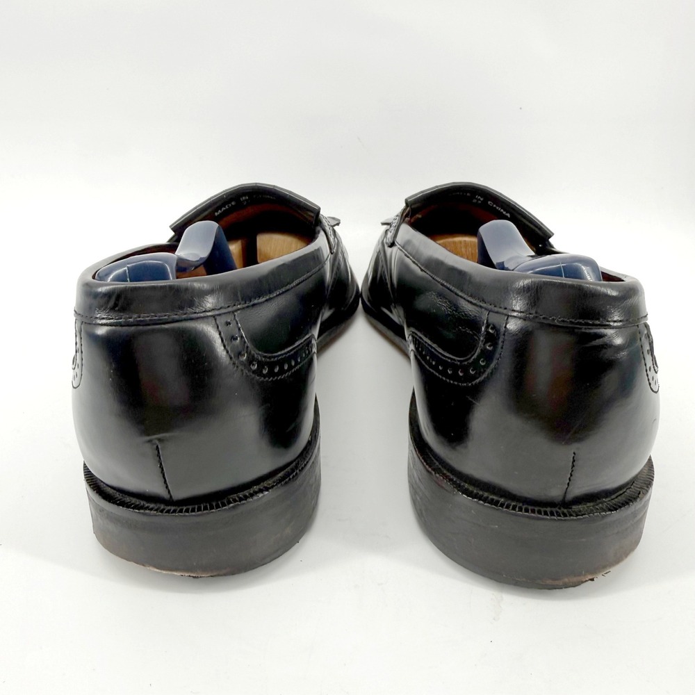 Bostonian Classics First Flex Dress Shoes 11 M Blk Leather Kiltie Tassel Loafers - Picture 7 of 9